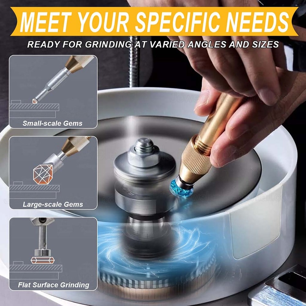 180W Gem Gemstone Faceting Machine with Digital Angle Manipulator for Grinding Polishing 3000RPM